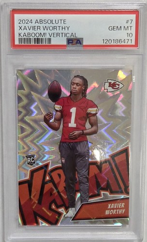 Xavier Worthy #7 2024 Panini Absolute Kaboom Vertical card