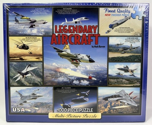White Mountain Puzzles Legendary Aircraft - 1000 Piece Jigsaw Puzzle New Sealed
