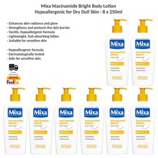 Mixa Niacinamide Bright Body Lotion Hypoallergenic for Dry Dull Skin 8x250ml