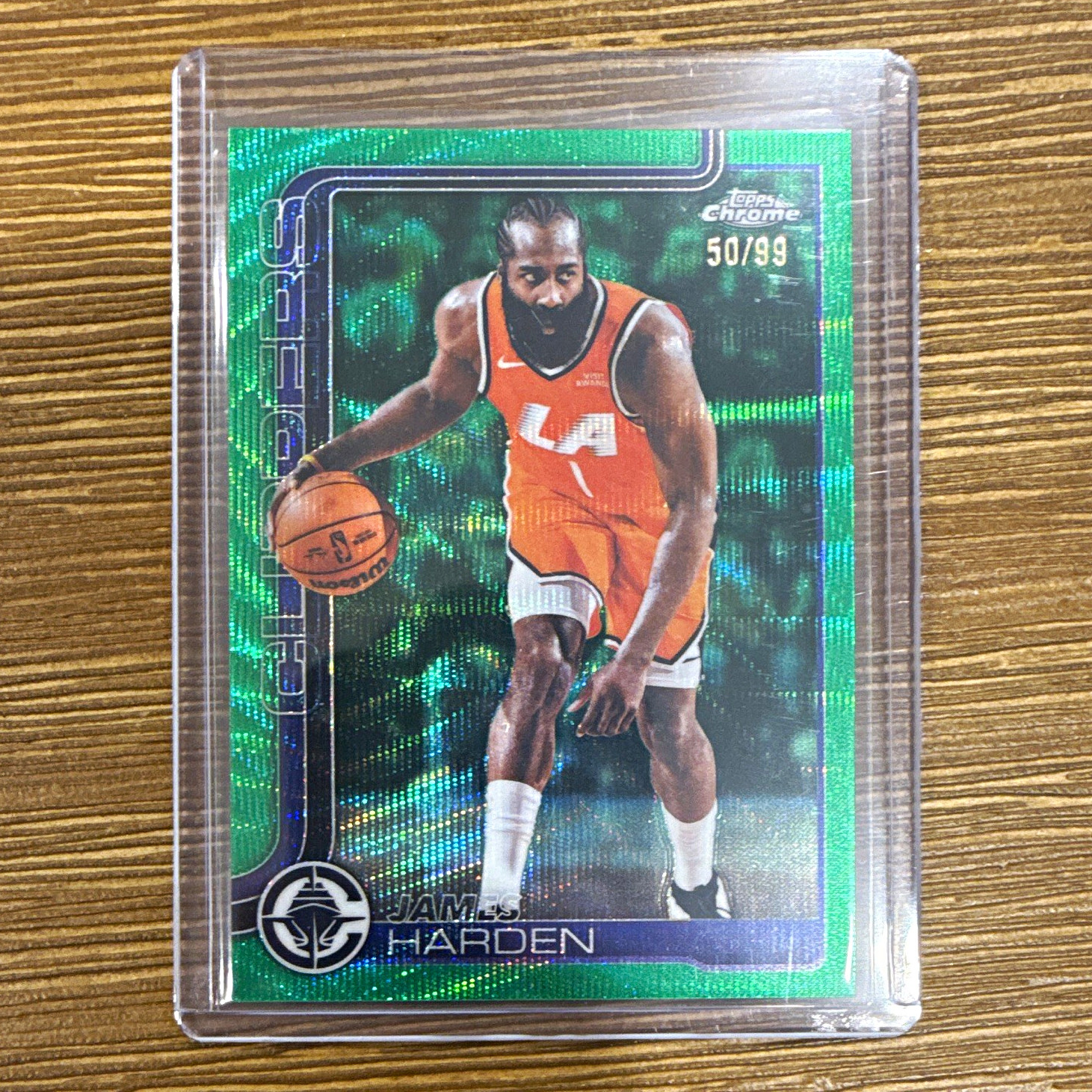 Topps Chrome James Harden Green Parallel /99 #33 Los Angeles Clippers 2026