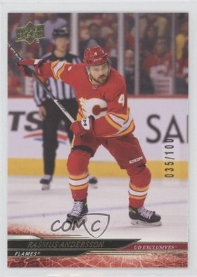 2024-25 Upper Deck Series 2 Exclusives 35/100 Rasmus Andersson #268 0yo8