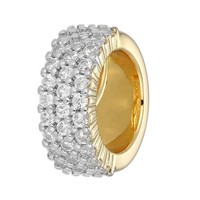 Cavill SilberanhäNger Damen Zirkone 0,467Ct Vergoldet Pavé Design