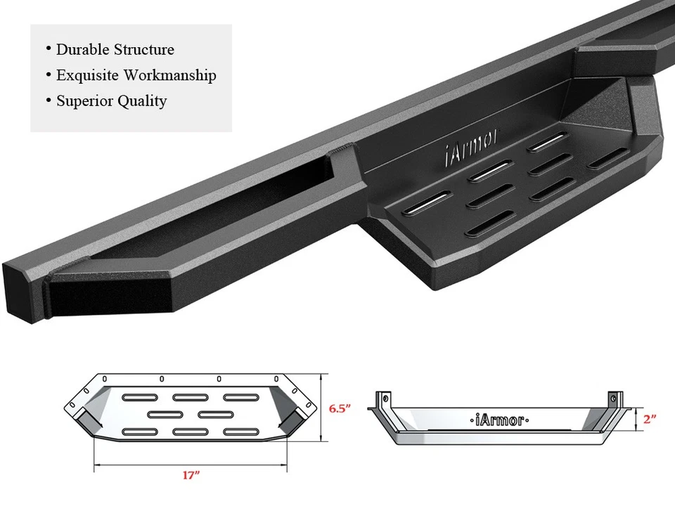 iArmor 6.5" Pocket Steps Steel Armor for 95-04 Tacoma Xtra Cab Foto 3 de 4