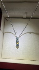 925 Sterling Silver Round Moissanite Pendant ...