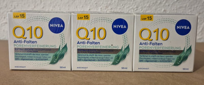 3er Pack NIVEA Anti Falten Gesichtscreme Q10 Porenverfeinerung LSF 15 3x 50,0 ml