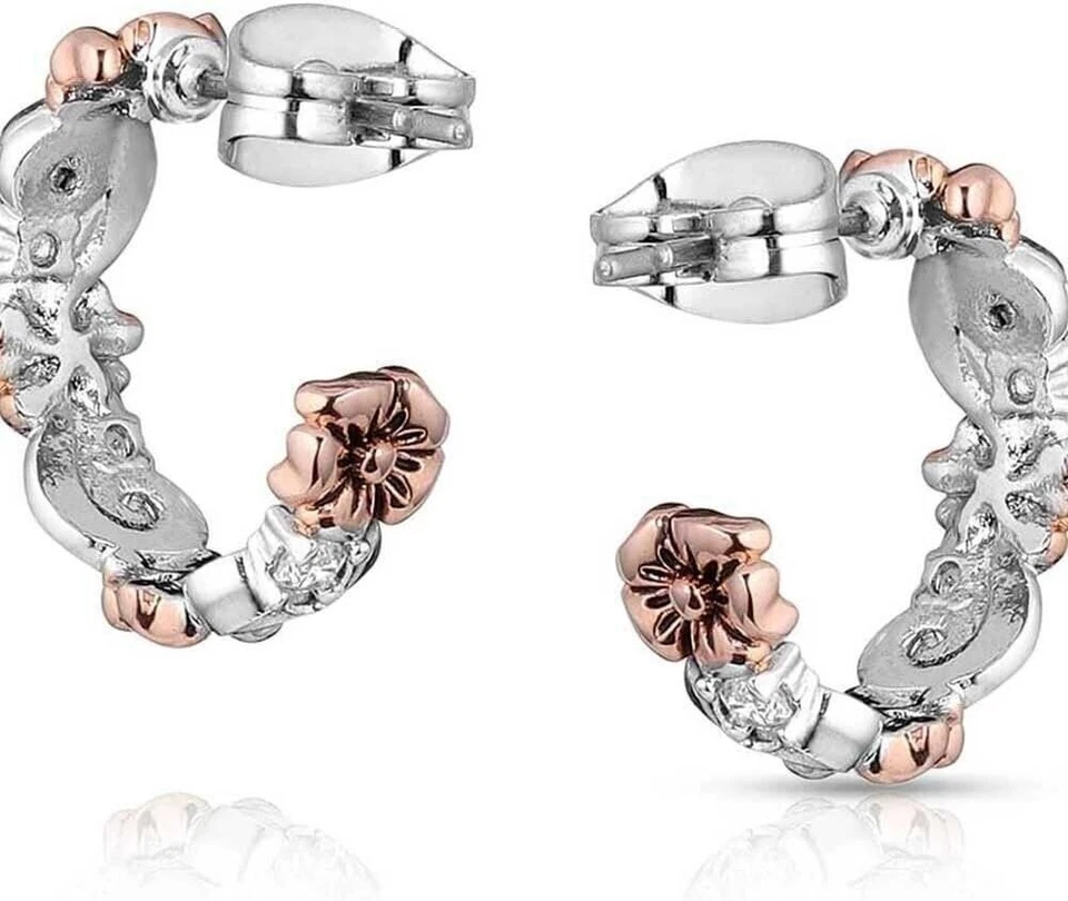 Montana Silversmiths 野花优雅环状耳环 - ER5809 — 第 2/4 张图片