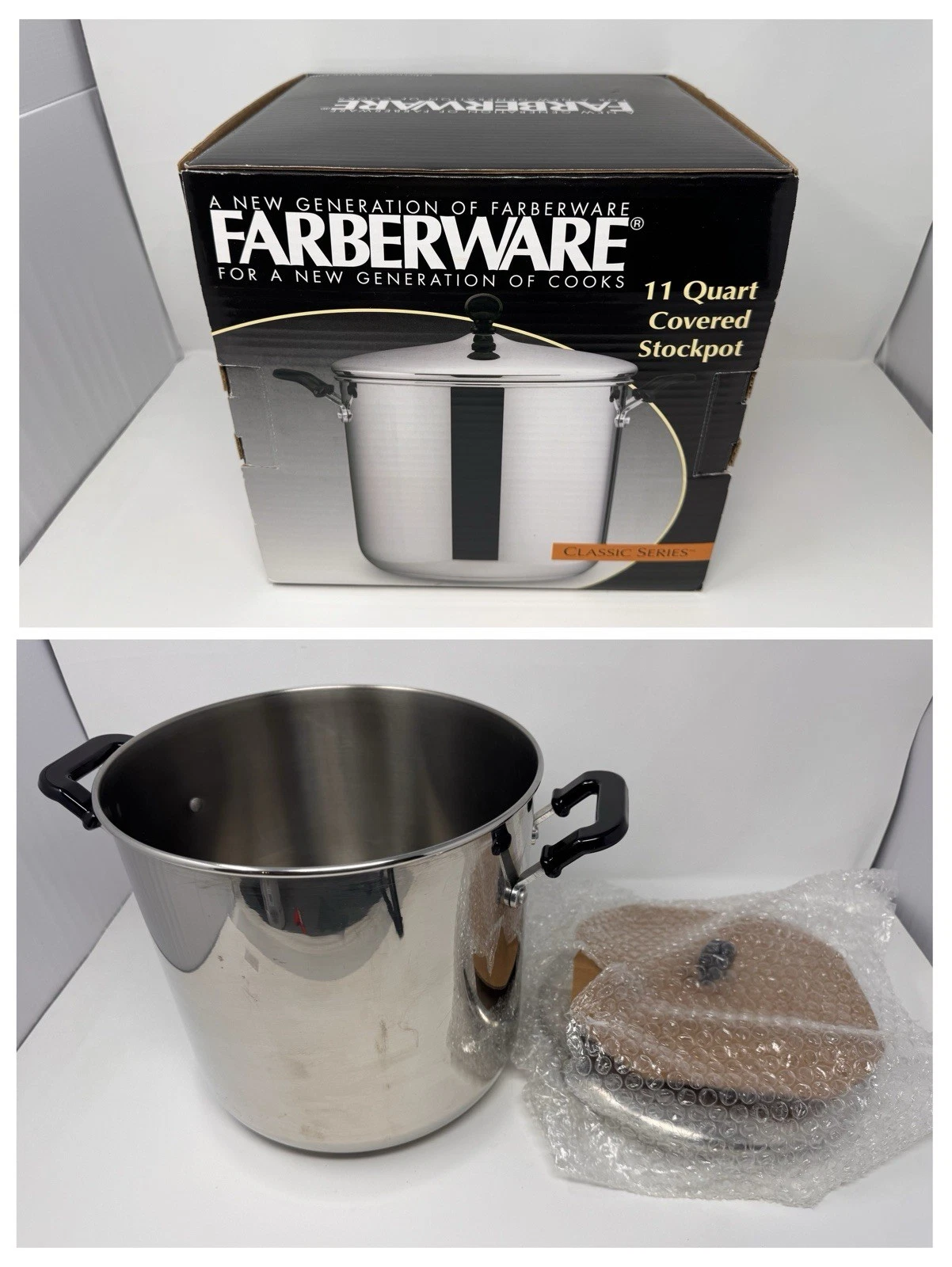 Farberware 11 Qt Covered Stockpot Stainless Steel Classic Series with Box