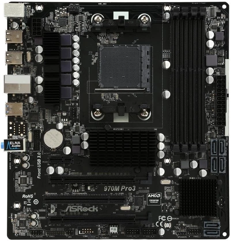 ASRock Micro ATX DDR3 1066 Motherboards 970M PRO3 - Image 2 of 4