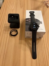 Google Pixel Watch 2 Matte Black Case, Obsidian Active Band