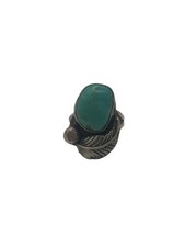 Vintage Sterling Silver Turquoise Ring Size 8.75 Heavy Southwest Style 8.9g