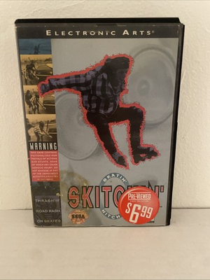 #ad #ad Skitchin#x27; Sega Genesis Tested Game and Box Fast Shipping Authentic $24.95