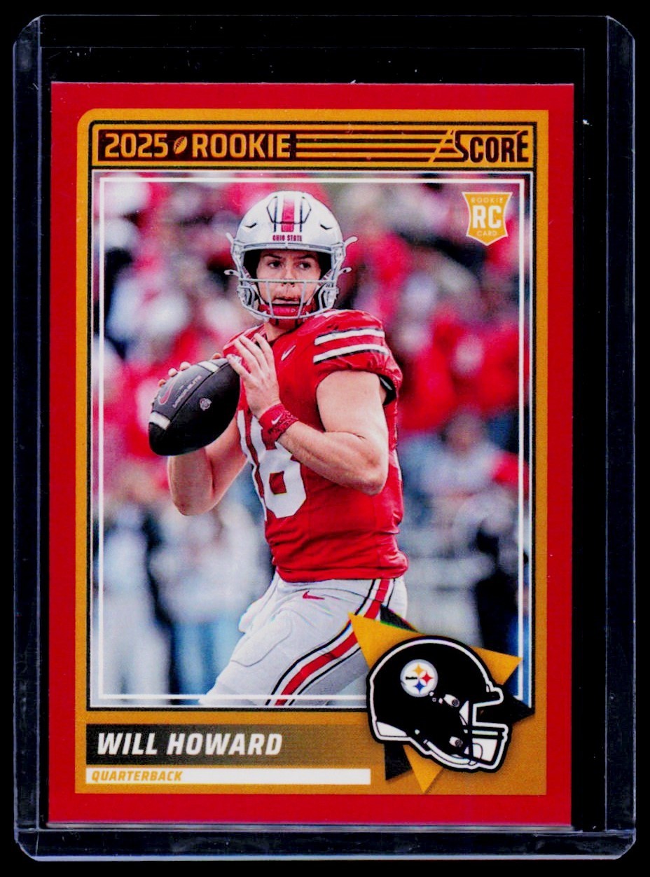 2025 Score Red Will Howard Pittsburgh Steelers #3