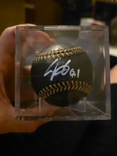Luis Gill Signed Black Baseball With White Letters Beckett Authentication
