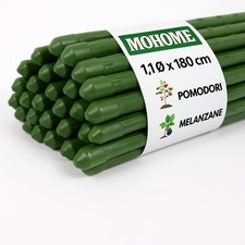 MOHOME Bastoncini Supporto Piante Rampicanti Cannette Acciaio Plastificato Basto
