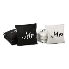 Duck Canvas Cornhole Bags Mr Mrs Wedding Theme Regulation Bean Bags 8 Pcs Game