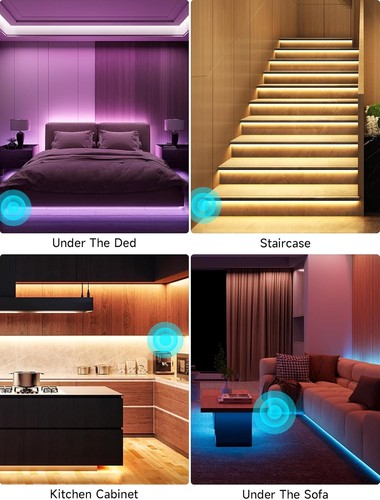 Motion Activated LED Light Strip, 16.4FT Sensor 16.4FT, Multicolor - Picture 6 of 6