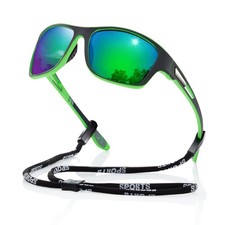 Polarized Sports Sunglasses for Men UV400 Protection Glasses Wrap Around Gogg...