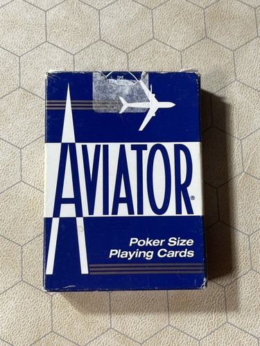 Aviator vintage pinochle playing cards Blue