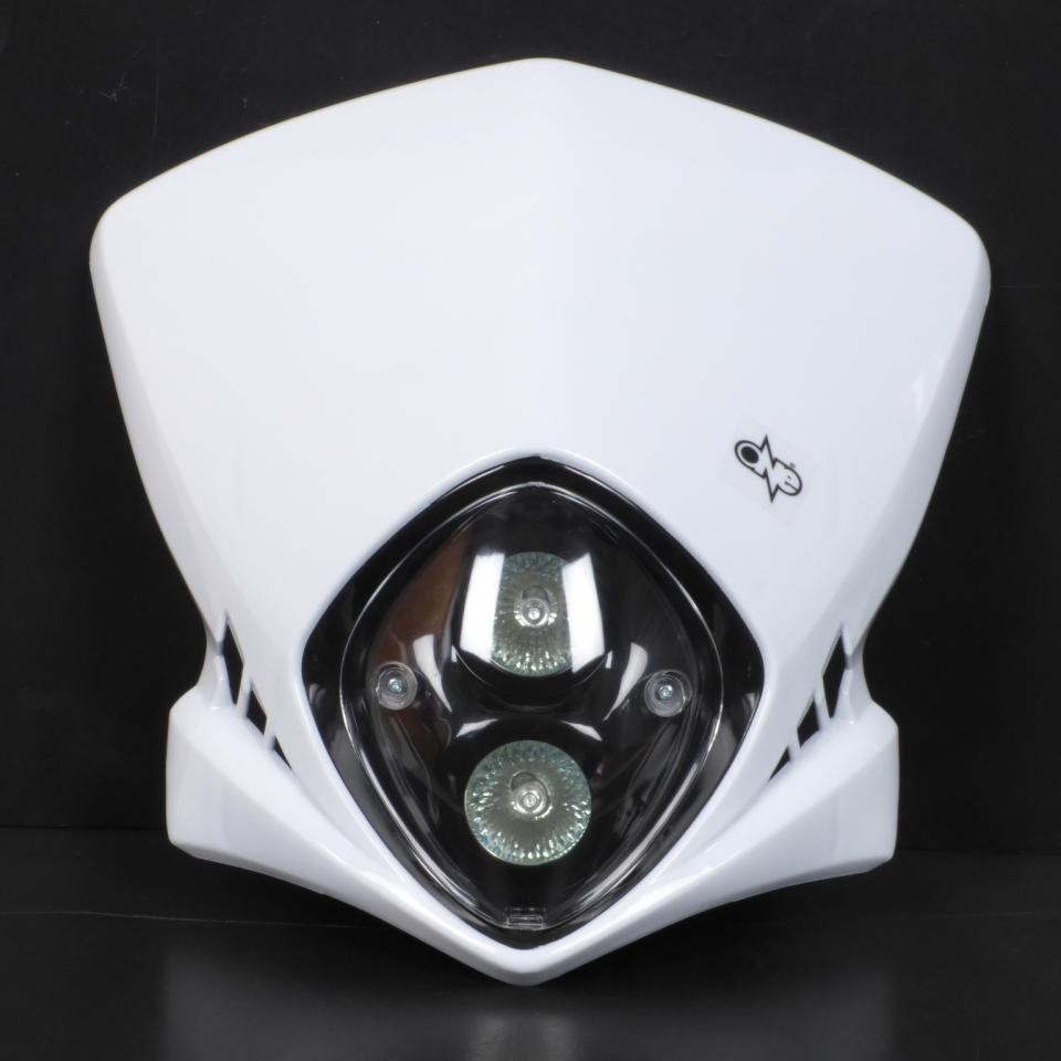 Plaque phare One Duke blanche avec optique halogène puissante pour moto