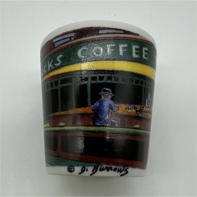 Starbucks Coffee Espresso Shotglass Nighthawks Diner D. Burrows