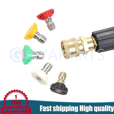 #ad 5pcs Pressure Washer Spray Tips Nozzles High Power Kit Quick Connect 1 4quot; Set $1.99