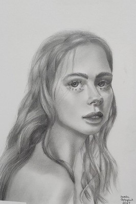 Original Bleistiftzeichnung Porträt SRA  Realistische Kunst A4.