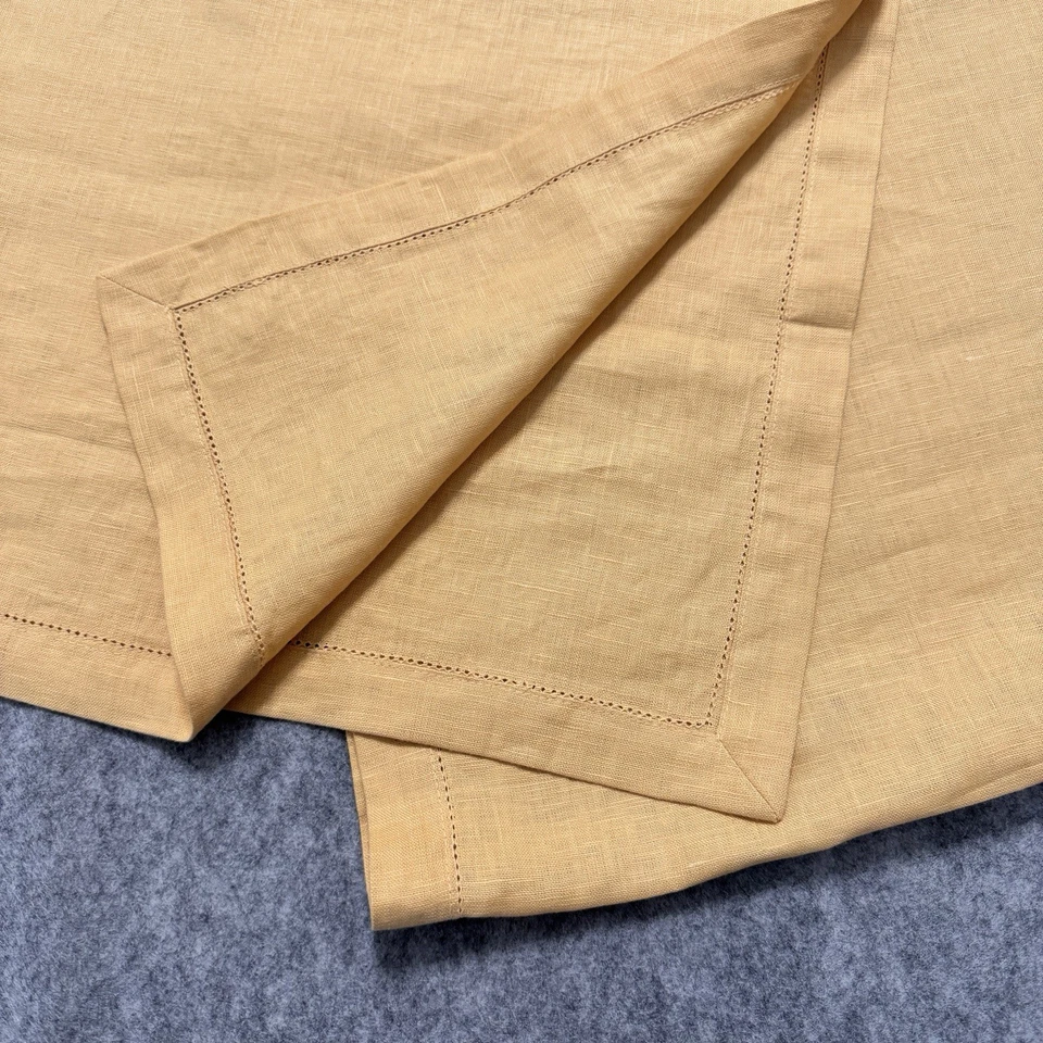 Pottery Barn Table Runner Golden Yellow Linen 16x108 Fall Holiday Colorful - Image 3 of 4