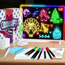16" Led Drawing Board for Kids with 18 Tracing Pages - 16 inch, Multicolored 