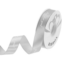 f&uuml;r 1Inch 32Yard Breites Satinband Ripsband Valentinstag Hochzeit, Silbergrau