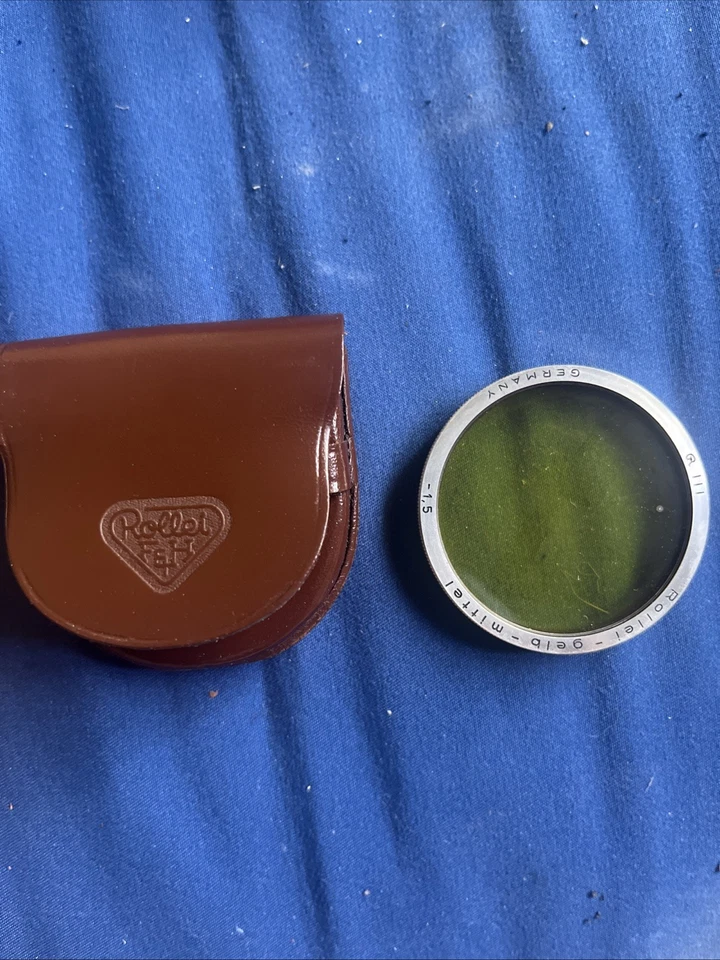 Filtro Rollei-Filter-Gelb Mittel -1,5 Alemania Medio Amarillo Filtro Rollei Vidrio dañado Foto 3 de 3