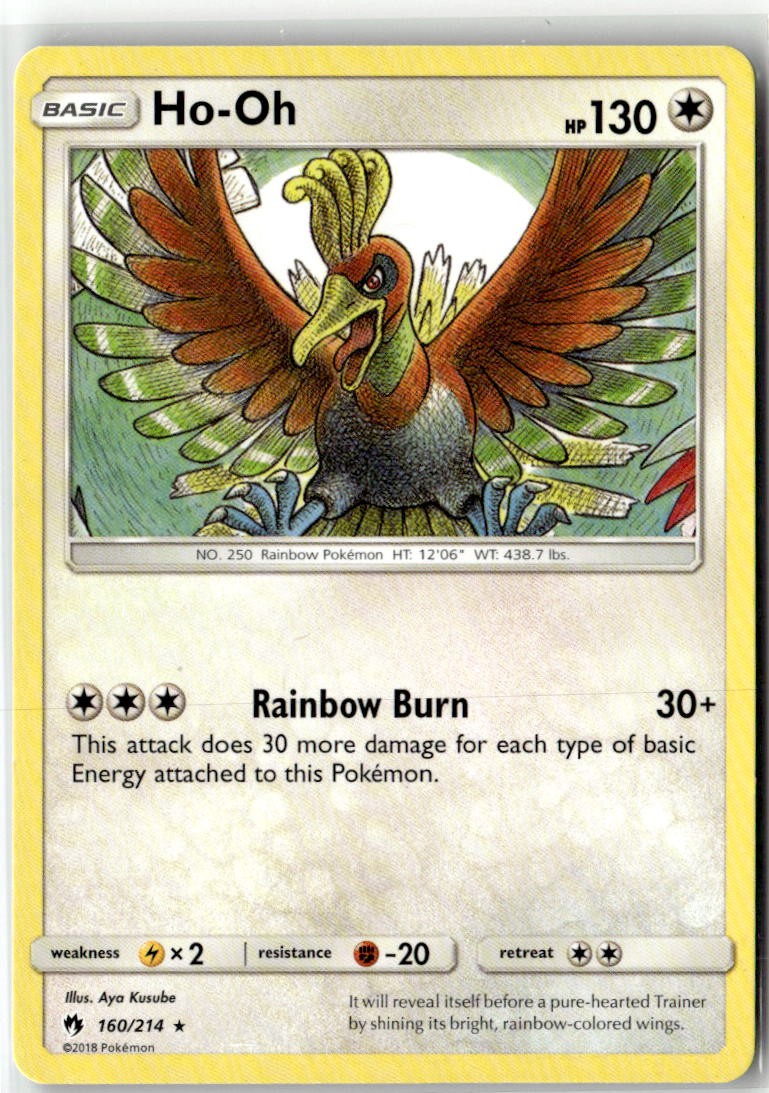 Ho-Oh 160/214 Lightly Played Lost Thunder R Pokemon