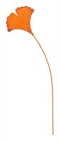 Rost Gartenstecker Ginkgo 58,5 Cm Edelrost Gartendeko Metall Dekoration Rostdeko