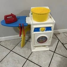 Fisher Price Laundry Center Vintage 1990 Washer Dryer Machine Pretend Play VGC