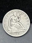 1861-P Seated Liberty Half Dollar 50C 90% Silver US Coin B22