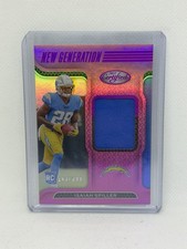2022 Certified Isaiah Spiller New Generation Jerseys Mirror Pink /299 Chargers