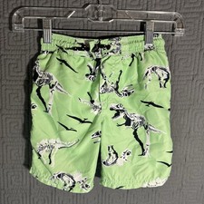 Carters Swim Trunks Bots Size 5t Green Dinosaurs Elastic Waist Drawstring