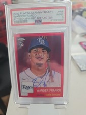 2022 Topps Chrome Platinum Anniversary Wander Franco Auto Red Refractor 3/5