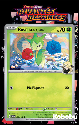 Pokemon Karte Rosélia 007/182 EV10 Rivalitäten Schicksale DRI Scharlachrot Violett