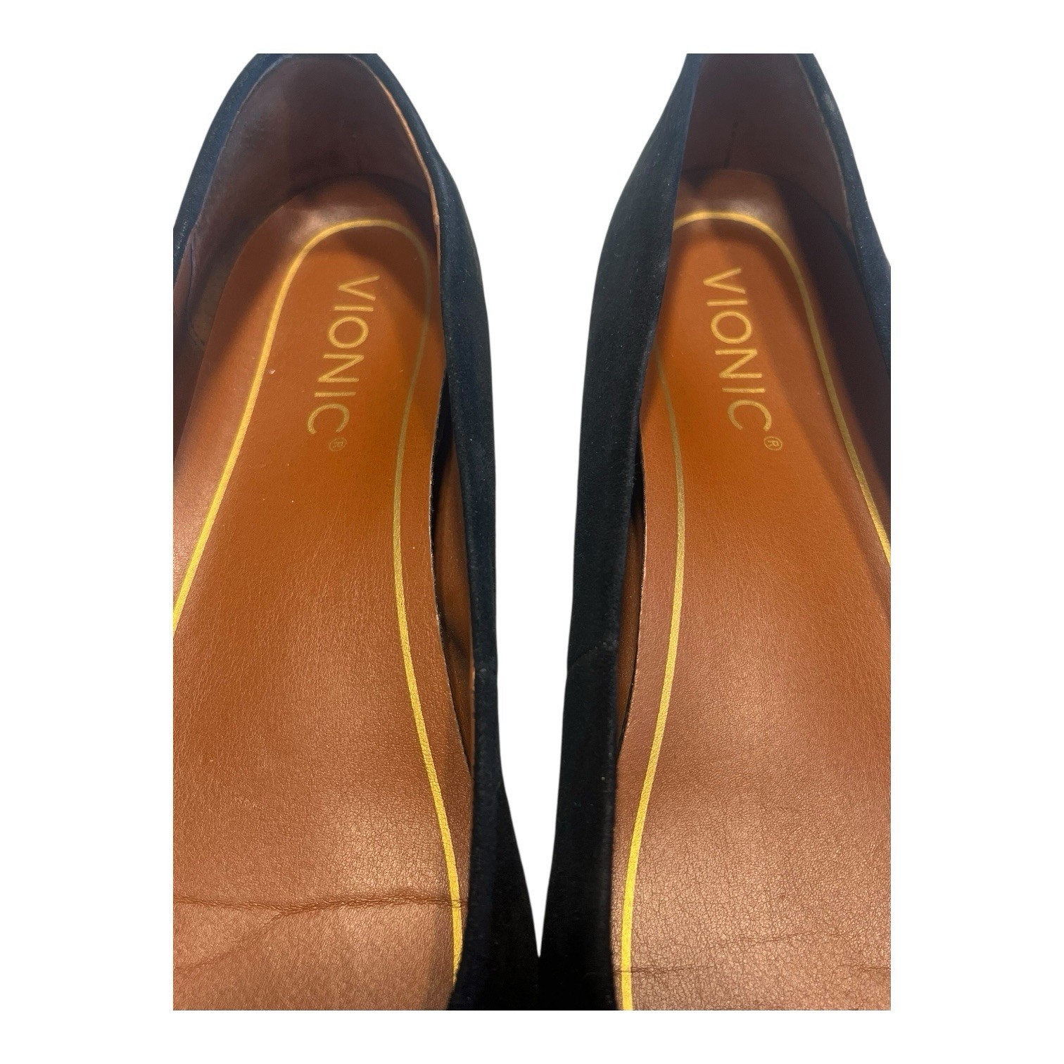 Vionic Amanda Tortoiseshell Black Suede Buckle Po… - image 8