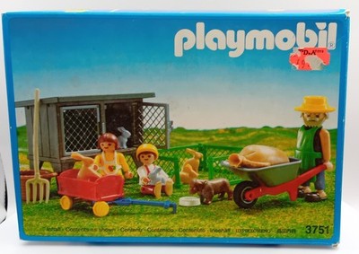 Gebrauchter Vintage Playmobil Hasenstall Set 3751 von 1993 selten und ausgemustert