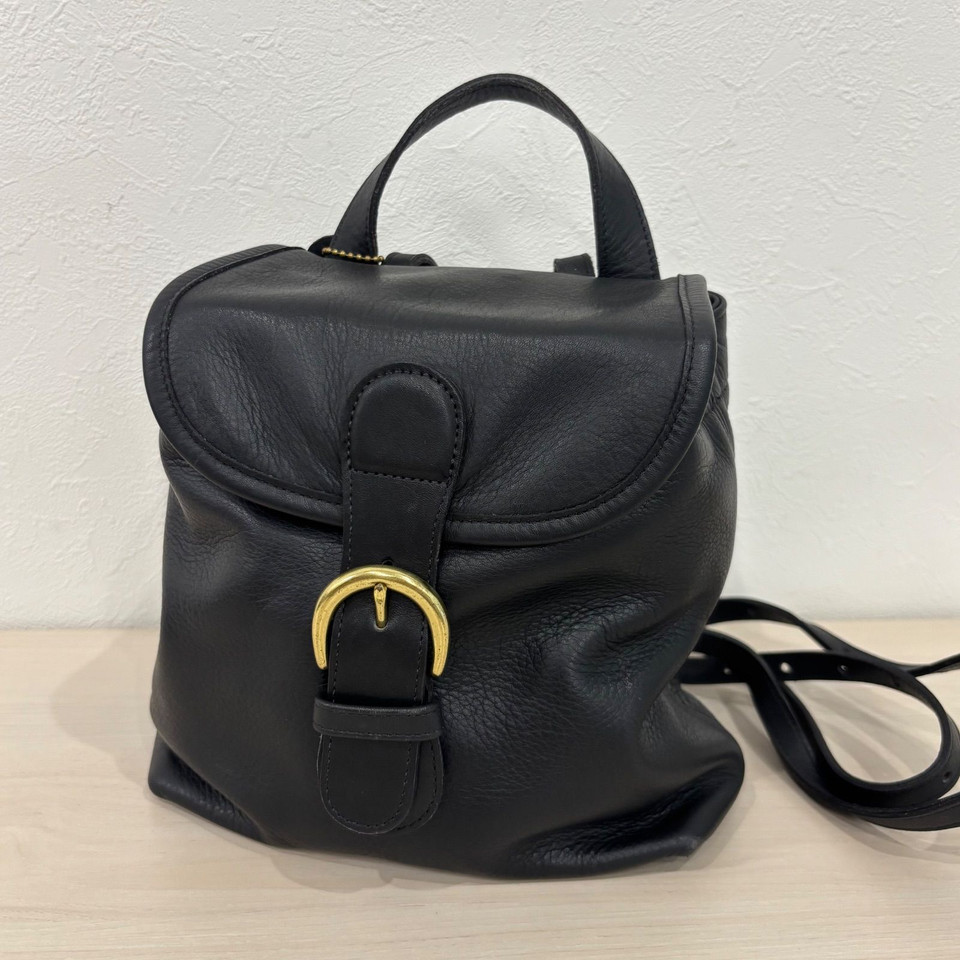 Vintage Coach 4152 Leather Mini Backpack Black Old Coach