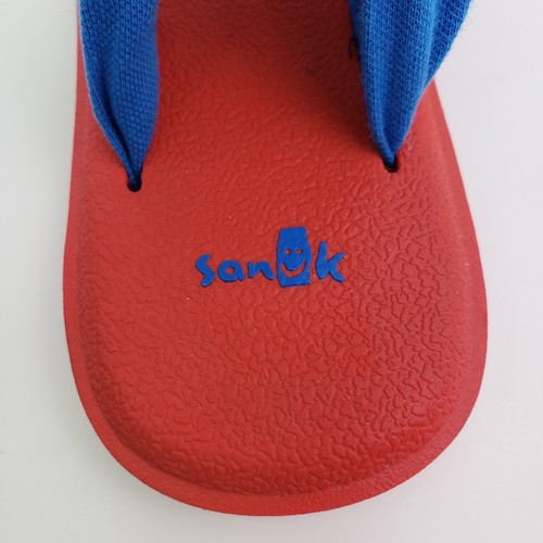 Sanuk Yoga Sling Burst Duo Mädchen Größe 4-5Y rot blau Komfort Freizeit flache Sandalen - Bild 10 von 13