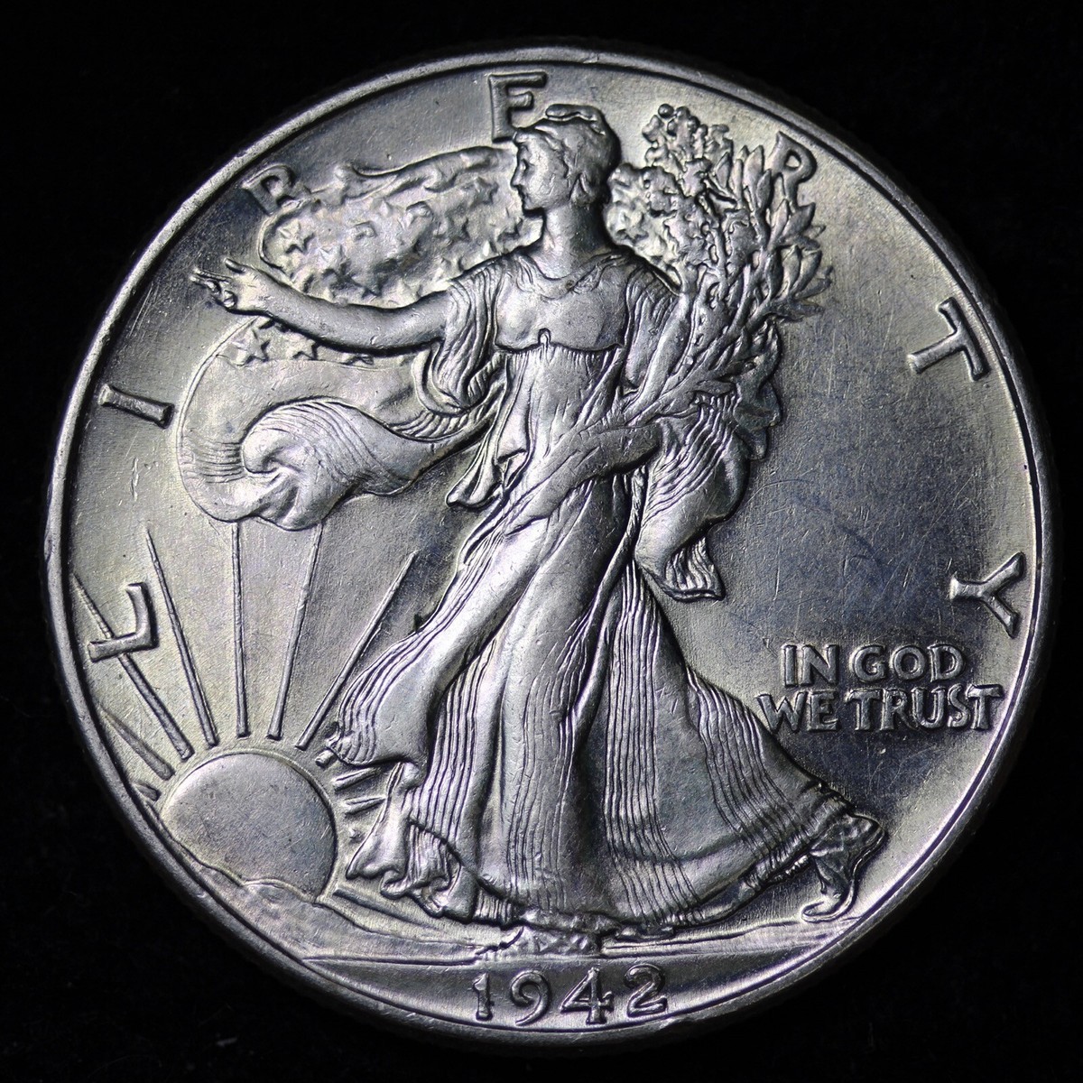 1942 Liberty Walking Silver Half Dollar BU B023 | eBay