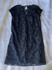 LOFT Ann Taylor, Dress, Petites, Cap Sleeve, Navy Blue, Floral Lace, Size 4P.
