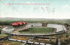 Postcard Syracuse, New York: Aerial View of Stadium at Syracuse University, 1908
