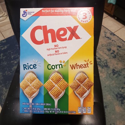 Chex Cereal Variety Pack, NEW, rice, corn,, and wheat chex