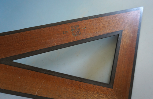 Vintage Marabu Winkellineal Lineal dm 632 Holz Bürotechnik Original (F025-602) - Photo 3/3