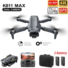 K811 MAX Drone GPS Dual 4K HD Camera Obstacle Avoidance Smart Follow 2 Battery