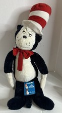 Vintage Dr. Seuss Cat In The Hat Plush Stuffed Animal W/ Attached Mini Book 1995