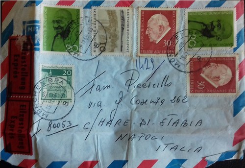 6 STAMPS ON TRAVEL LETTER NOVEMBER 1969 BUNDESPOST DEUTSCHLAND